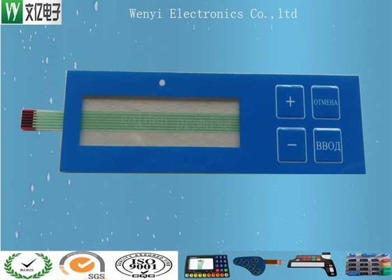 Side Light LED Backlit Dập nổi Công tắc màng FPC với Polydome